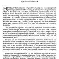 The Origins of Hinshaw’s Encyclopedia of Quaker Genealogy