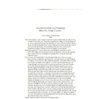 Courts of Oyer and Terminer: Minutes, York County