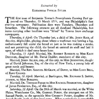 Genealogical Gleanings from the Pennsylvania Evening Post: 1775