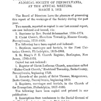 Twenty-First Annual Report of the Genealogical Society of Pennsylvania