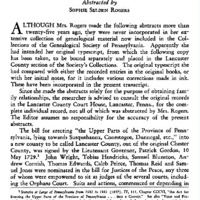 Genealogical Gleanings from Orphans Court Records of Lancaster County, Pennsylvania