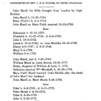 Genealogical Gleanings from Family Bibles