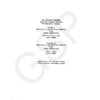 Odd Fellows Cemetery, Removals to from other cemeteries, index, 1849-1866