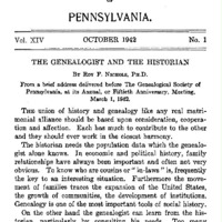 The Genealogist and the Historian