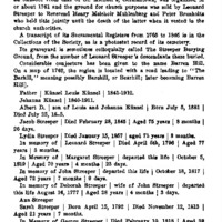 Pennsylvania Gravestone Inscriptions. St. Peter's Lutheran Churchyard, Barren Hill, Montgomery County
