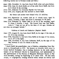 Bible Records. Jacob Reiff.