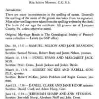 Lancaster County, Pennsylvania Marriage Bonds, 1757-1793