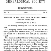 Minutes of Philadelphia Monthly Meeting of Friends