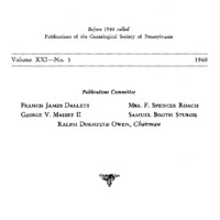 The Pennsylvania Genealogical Magazine