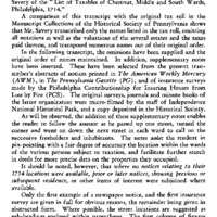 Taxables in Chestnut, Middle and South Wards Philadelphia: 1754