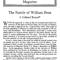 The Family of William Penn: A Collated Record