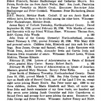 Abstracts of Wills and Administrations of Northumberland County