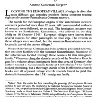 Bartholomai Kuntzelmann and his son Philip Kuntzelmann: 1741 Immigrants