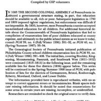 County of Philadelphia: School Children Enumerations