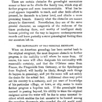 Some Genealogical Obstacles Considered