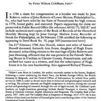 John Roberts, Executed Loyalist from Chester County