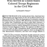 Soldiers from Fayette County, Pennsylvania, Who Served in United States Colored Troops Regiments in the Civil War