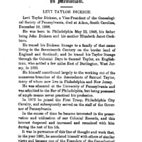 In Memorium - Levi Taylor Dickson