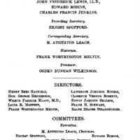 Officers of the Genealogical Society of Pennsylvania