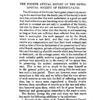 The Fourth Annual Report of the Genealogical Society of Pennsylvania