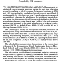 County of Philadelphia: School Children Enumerations