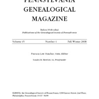 The Pennsylvania Genealogical Magazine, Vol 45, No 4, Title