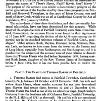 Harris of Cumberland County, New Jersey