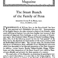 The Stuart Branch of the Family of Penn