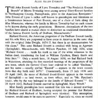 Two Everett Families of Northampton County