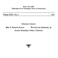 The Pennsylvania Genealogical Magazine