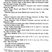 Bible Records. Carpenter-Howell-Lloyd.