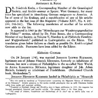 Eighteenth Century Emigrants to America from Palatinate Parishes