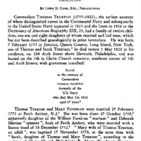 Commodore Thomas Truxtun, U.S. Navy, of Jamaica, L.I., Perth Amboy, N.J., Philadelphia, Pa., and His Descendants: Truxtun, Benbridge, Talbot, Hammond, Henderson, Swift, Beale, Nancrede, Houston