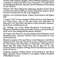 Baptisms from the Church Book of the German Reformed Church of Philadelphia