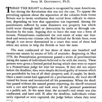 Opponents of the Revolution Whose Pennsylvania Estates Were Confiscated