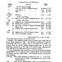 Records of St. Mary's Church, Colestown, (Old Gloucester Co.) New Jersey