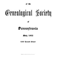 Publications of the Genealogical Society of Pennsylvania