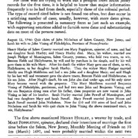 Descent of the Property of Mary (Poppleton) Hurley Pledger Middleton of Salem County, New Jersey