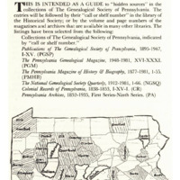 A Genealogist's Guide to Pennsylvania Records