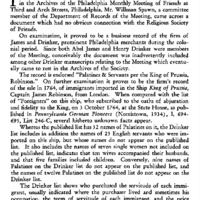 Palatines and Servants Imported on the King of Prussia