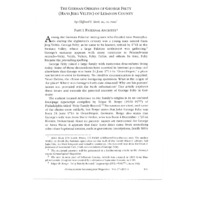 The German Origins of George Felty (Hans Jerg Veltin) of Lebanon County