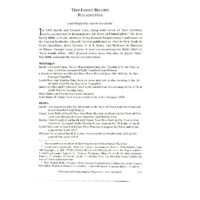 Tees Family Record, Philadelphia