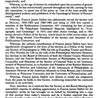 A Resolution by the Board of Directors of the Society