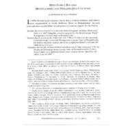 Reed Family Record, Montgomery and Philadelphia Counties