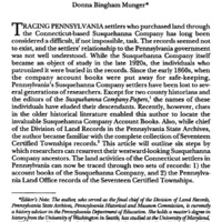 Six Steps to Susquehanna Company Settlers