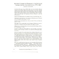 Bastardy Charges and Marriages in the Docket of Thomas Cheyney, Chester County, 1779-1805