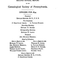 Second Annual Report, March 5, 1894 (Reprint)