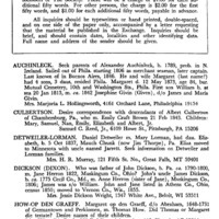 Genealogical Exchange