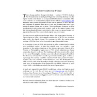 PGM in a Digital World