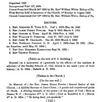 Inscriptions in Churchyard of the Church of the Epiphany, Philadelphia